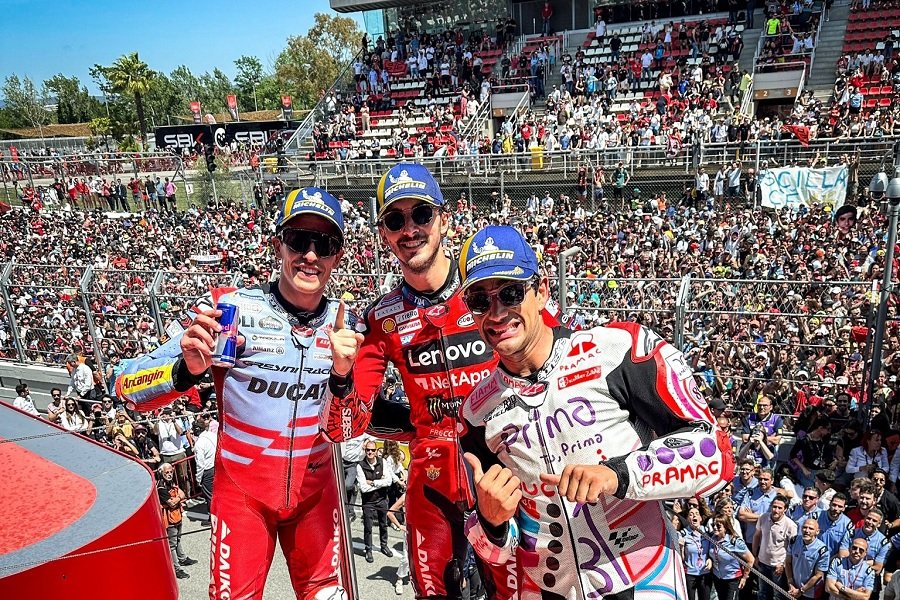 Kisah Sensasional di MotoGP Catalunya Bos Ducati Bicara Tentang Bagnaia, Martin, dan Marquez yang Luar Biasa