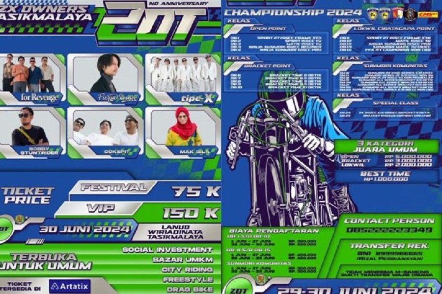 Bersiaplah Pecinta Balap Lurus! Hadiri Anniversary ZOT Ke-2 Drag Bike Championship 2024