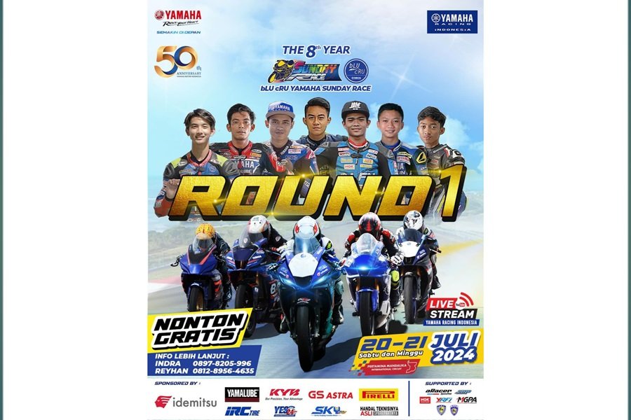 Daftar Sekarang! bLU cRU Yamaha Sunday Race 2024 Round 1 di Pertamina Mandalika