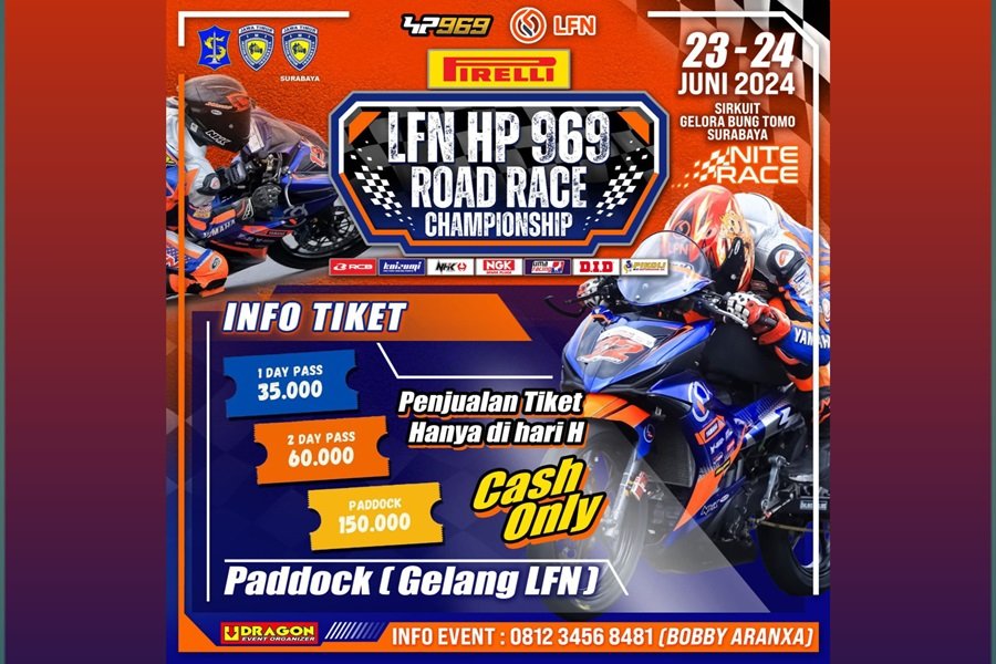 Jangan Sampai Kehabisan! Ini Dia Info Pembelian Tiket LFN HP969 Road Race Championship 2024