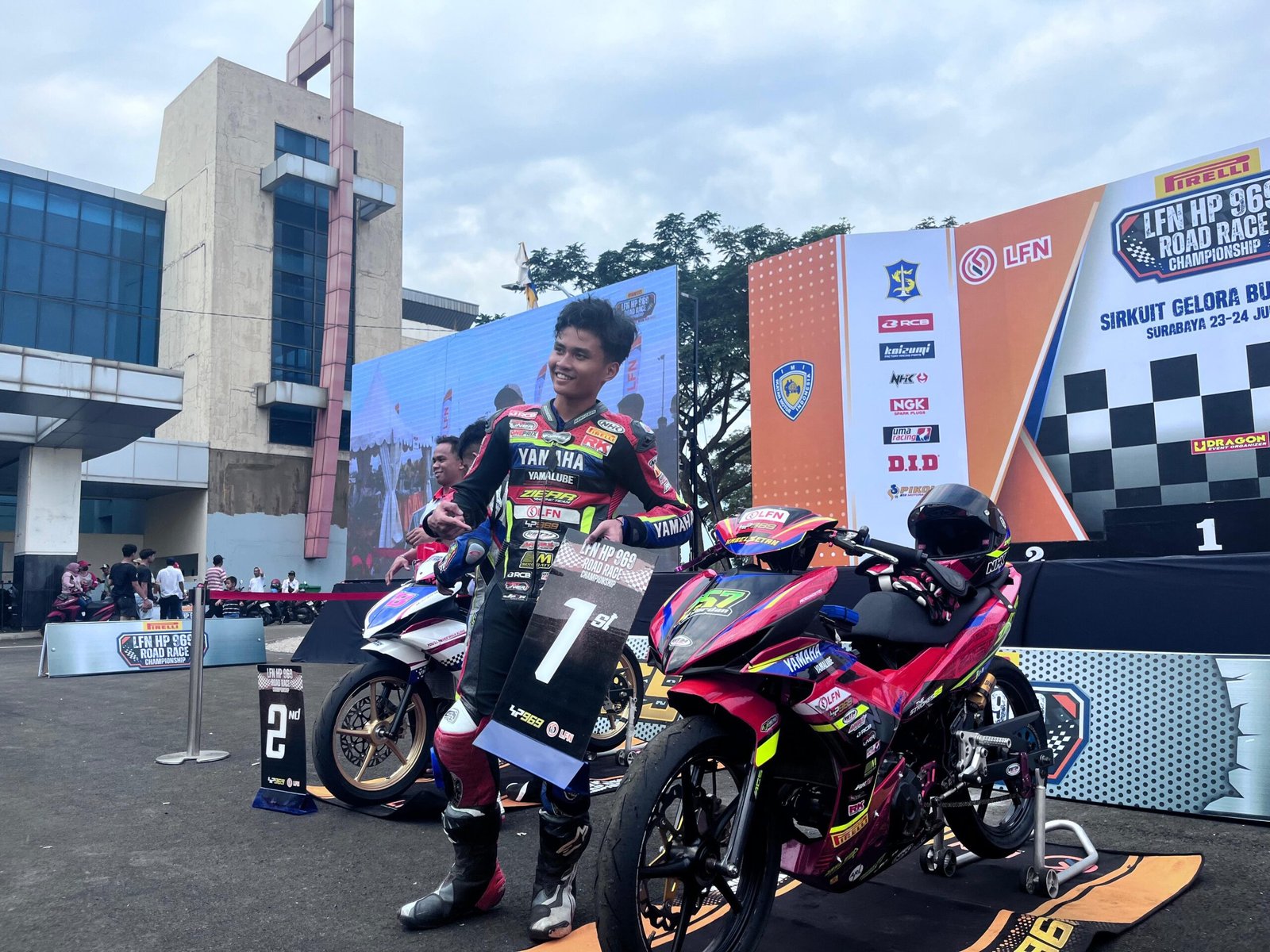 LFN HP969 ROAD RACE 2024 Kasih Paham! Jordan Badaru Menangkan Podium di Kelas 4T 150cc Novice