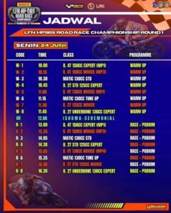 Jadwal senin 24 Juni 2024