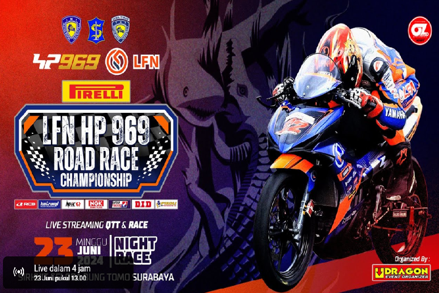 Tonton Sekarang! Link Live Streaming LFN HP969 Road Race Championship 2024 Day 1