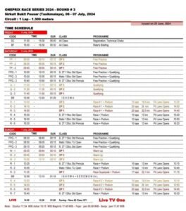 Jadwal Race Oneprix Seri 3 Tasikmalaya