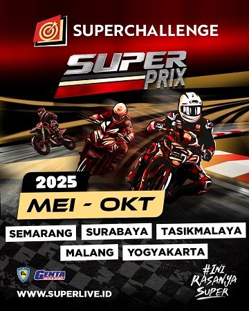 Superchallenge Super Prix 2025: Balapan Seru di 4 Provinsi, Ada Sportainment Juga. Kapan dan Di mana Sajakah?