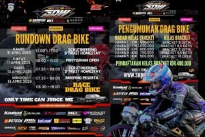Siap-Siap Laga Bintang Tersaji! Drag Bike SDW Racertees Ekitoyama Saber White Series 2025. Catat Tanggalnya