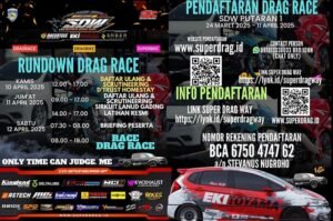 Bersiaplah! Mesin Gahar dan Turbo Menderu Bakal Tersaji di DRAG RACE SDW RACERTEES EKITOYAMA SABER WHITE SERIES 2025