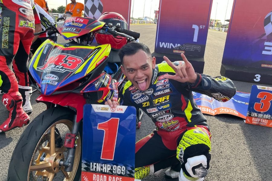 Alfi Husni Dominasi Superpole Race MP1 dan Underbone 130 di LFN HP969 Road Race Championship 2025 Seri 1