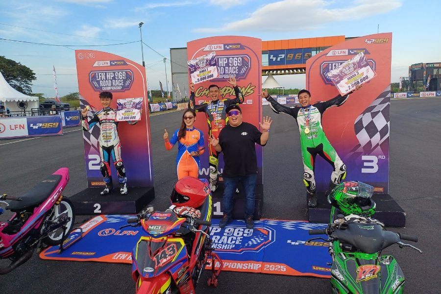 Alfi Husni Dominasi Superpole Race MP1 dan Underbone 130 di LFN HP969 Road Race Championship 2025 Seri 1