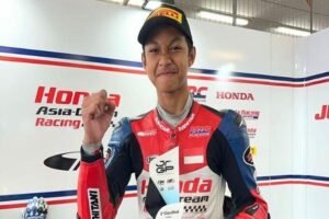 Muhammad Kiandra Ramadhipa di Garis Start Asia Talent Cup