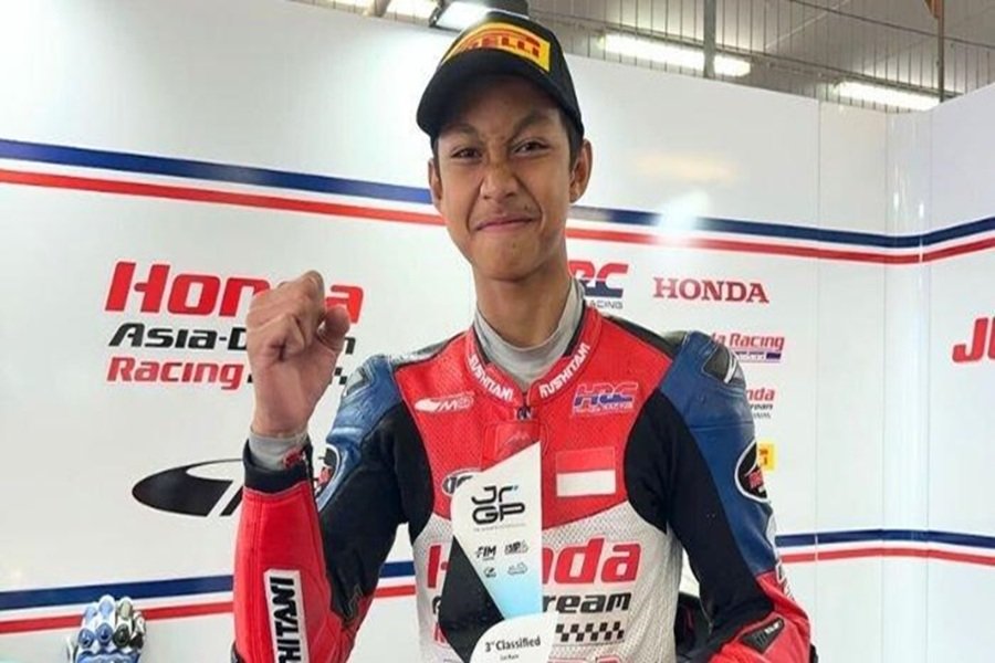 Muhammad Kiandra Ramadhipa di Garis Start Asia Talent Cup