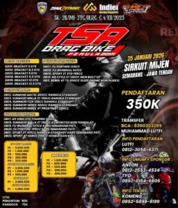 TSA Drag Bike Pemula 201M Mijen Semarang: Biaya 350K, 22 Kelas Siap Panaskan Rookie!