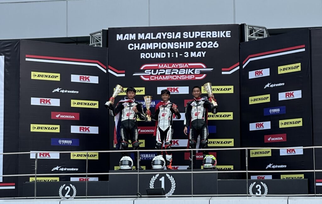 Pebalap muda Astra Honda Racing School, Abimanyu Bintang Fermadi dan Resky Yusuf Hermawan, tampil gemilang pada seri pembuka Thailand Talent Cup 2026 di Malaysia dengan meraih podium dan mengibarkan Merah Putih.